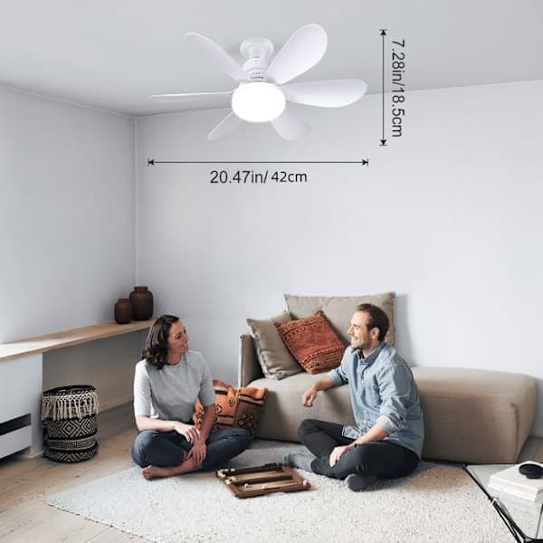 Loftventilator - 40W - 6 blade - 3 hastigheder - Stille