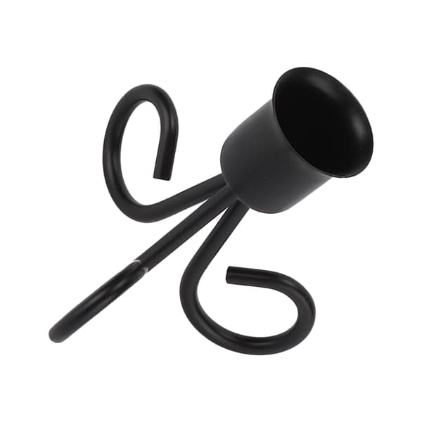 Nordic Retro Geometric Iron Candlestick Aromatherapy Candle Holder Black Home Decor