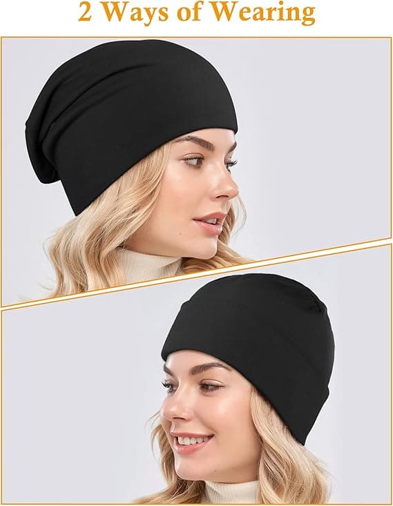 2 st klassisk mössa för män och kvinnor, unisex slouch stickade mössor lång mössa för vintern
