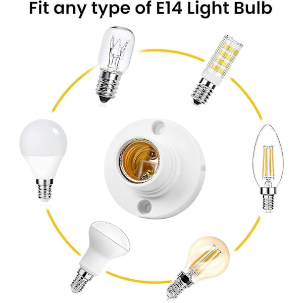 st E14 lamphållare, E14 Edison skruv glödlampahållare, taklampsbas i plast