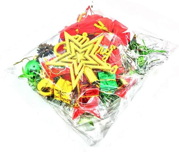 Lite kunstig juletre 30 cm ferdigpyntet mini-juletre for borddekorasjon