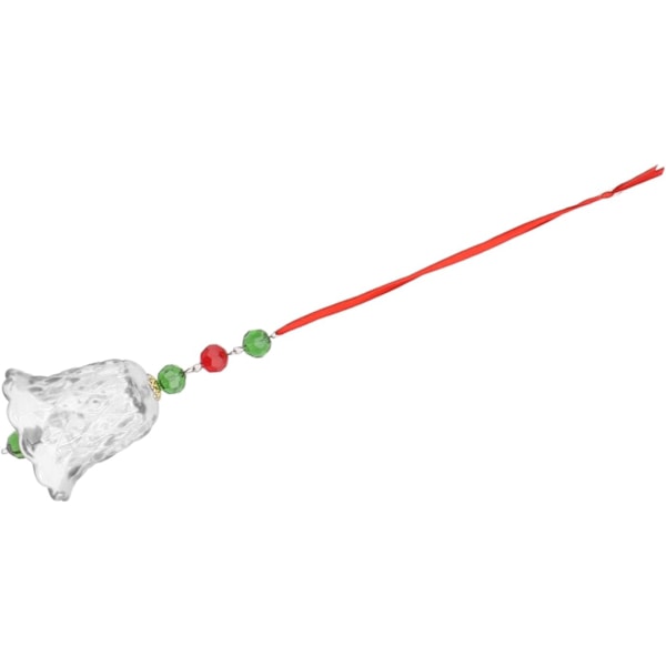 Glas vindspil, havevindspil hængende vindspil med klar og skarp klirrende lyd, emorial vindspil til boligindretning have (gennemsigtig) Transparent