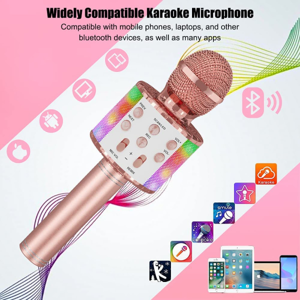 Mikrofon för karaoke, karaoke trådlös mikrofon barn sjunger