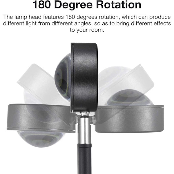 LED-gulvlampe med projeksjon, rød solnedgangslampe, stemningslys, nattlys