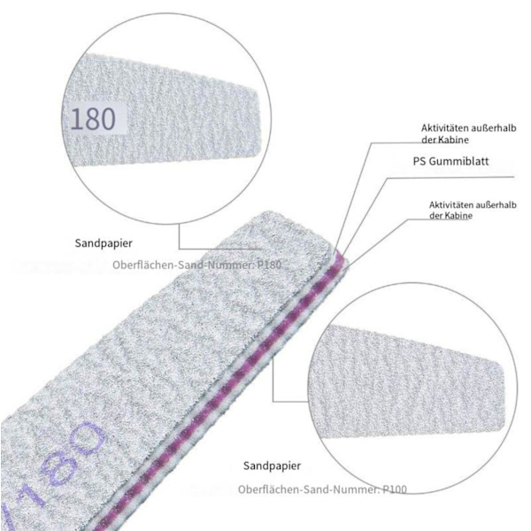 16 st nagelfilar 100/180, dubbelsidiga nagelfilar,_xx