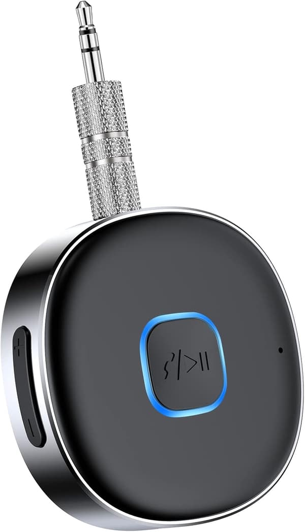 Bluetooth FM-sender Trådløs lydmottaker 3,5 mm Aux-adapter for bilstereo hjemmehøyttalere hodetelefoner Bluetooth 5.0 håndfri samtale
