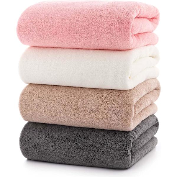 Håndklær 4-delt Myk Mikrofiber Badehåndkle Sett Utrolig Absorberende Lett