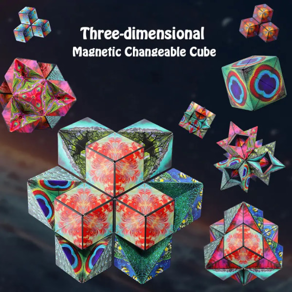 Tredimensionel Variety Magic Cube Anti Stress Legetøj Geometri Uendelig Magnetisk Udskiftelig