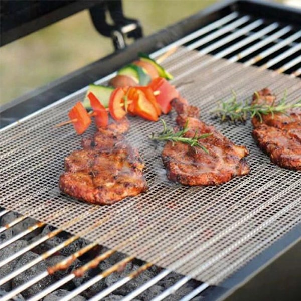 Grill Mesh Grill Tilbehør Non-stick BBQ Mesh Måtte 40x30cm