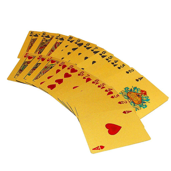 24k kullatut pelikortit Geometrinen muotoilu Täysi pokeripakka -lahja