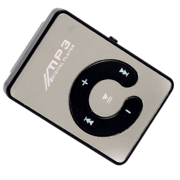 Plastspegelklämma USB MP3-spelare Bärbar musikmediastöd Black