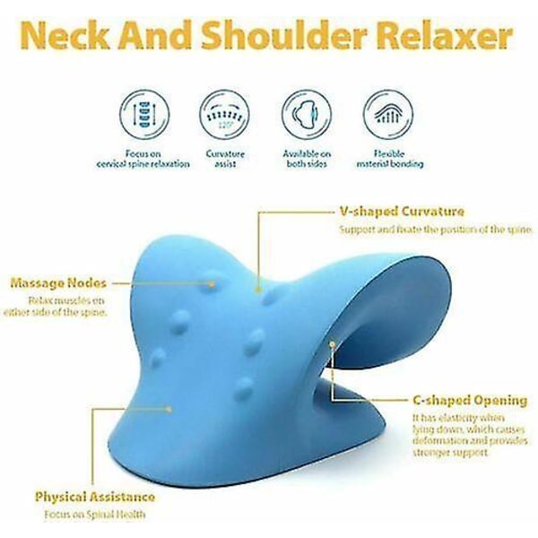 Nakke Skulder Båre Relaxer Cervical Kiropraktikk Traksjonsenhet Pute for smertelindring Cervical Spine Alignment Gift-g-