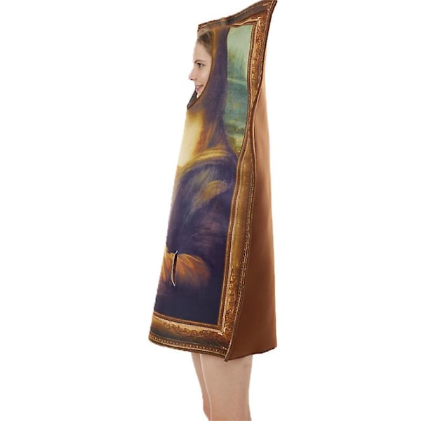 Berømte Malerier Kostyme Mona Lisa Skriket Halloween Voksen Menn Kvinner Morsom Kreativ Kles Opp Mona Lisa