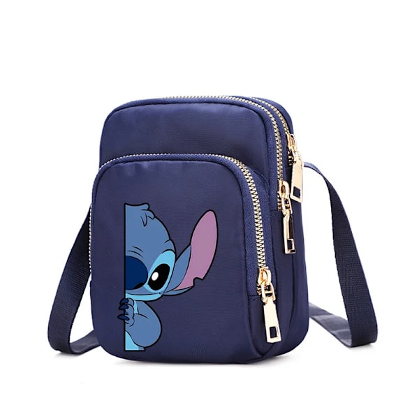 Disney Lilo & Stitch Damväska för Kvinnor Mobiltelefon Handväska Korsad Krona Axelremsväska för Kvinnor Väskor Tonåringar Underarmsväska DGG3767
