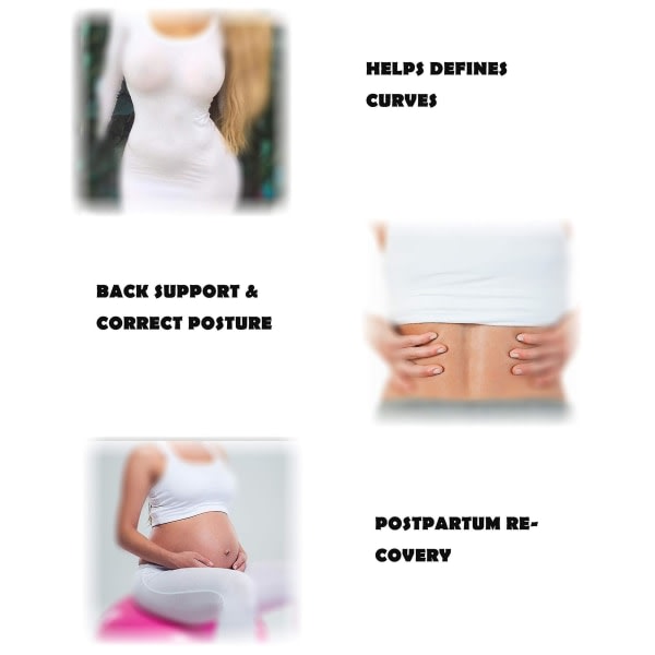 3 Clip&1 Zip 6 Stålben Taljetræner Sports træning Body shaper Mavekontrol sort M