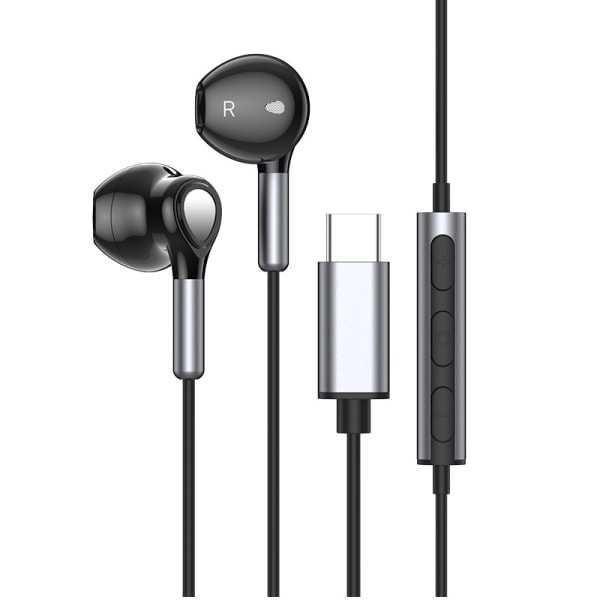 USB-C Hörlurar för Samsung Galaxy S23 Ultra S22 S21 FE S20 A53 A54 USB-C Hörlurar Black