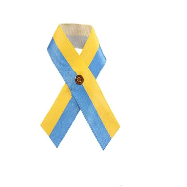 Satin Ukraine Awareness Ribbon Pins Ukraine Pin