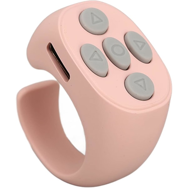 Bluetooth Fjernbetjening Sideskifter, Trådløs Rulning Fjernbetjening, Genopladelig, Ring Design Bluetooth Fjernbetjening rose