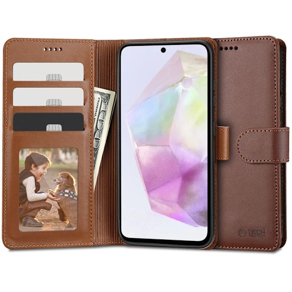 Tech-Protect Galaxy A35 5G Fodral Läder Brun