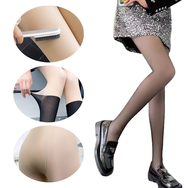 Strømper til kvinder - Falsk gennemsigtige, fleeceforet, elastiske leggings