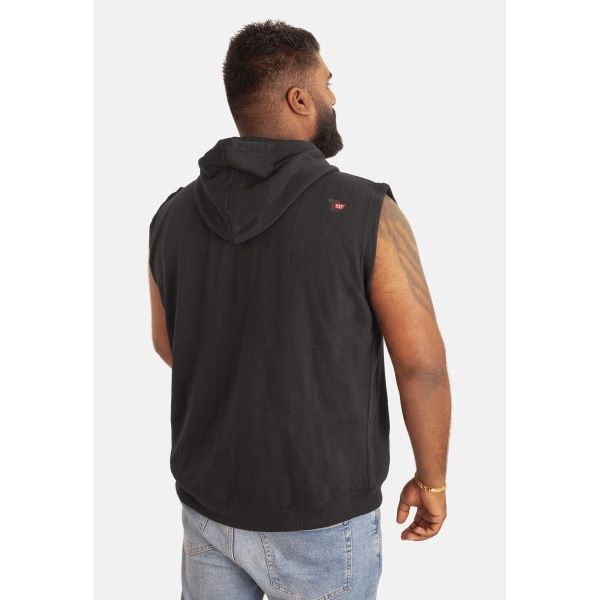 D555 Herre Blake Kingsize Sleeveless Hoody 4XL Svart Svart Black 4XL