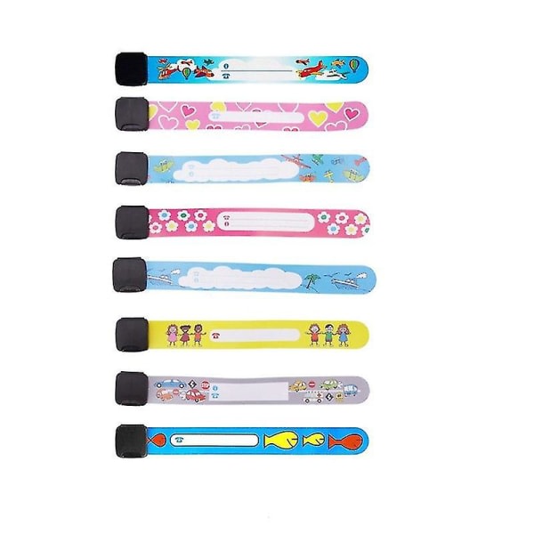 12 stk Child Safety Id-armbånd, Kids Id-armbånd med ikke-fading penn for barn nødarmbånd