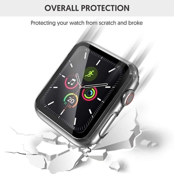 2 stk. Transparent 40mm TPU-cover til Apple Watch - Fuld dækning