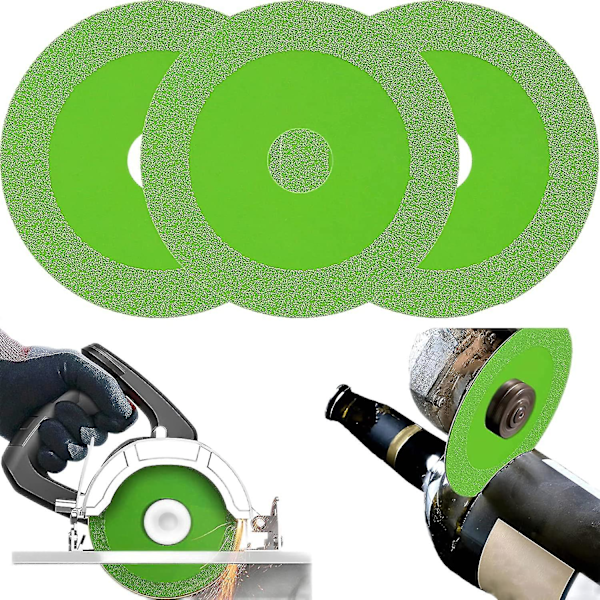 4 tommers glasskutteplate, tynn sagbladhjul glass keramisk kutting for vinkelsliper (farge: 3 stykker)