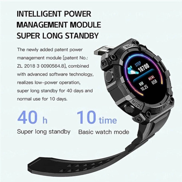 Smart Watch Herr Dam Ultra Clear Touch Screen Vattentät S