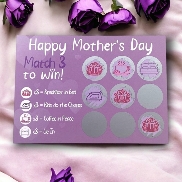 Äitienpäivä lahja, lahja äidille, lahja äidille, äitienpäivä raaputusarvat, äitienpäiväkortti, paras äiti äitienpäivä, lahja lapsille Purple