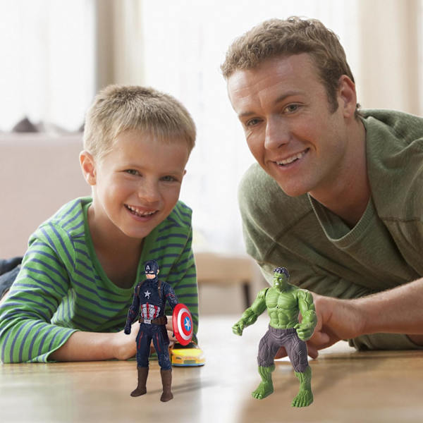 Iron Man Spider-Man Captain Marvel Captain America Thanos Hulk Avengers Lysende Figurer Hulk