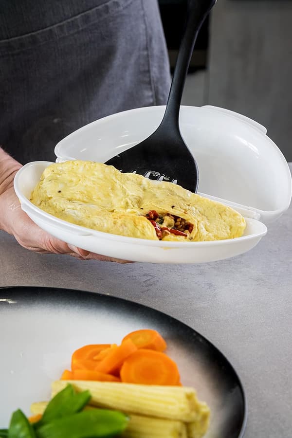Mikrobølgeovn Omelettmaker, Eggmaker, Enkel å Rengjøre Plast, Hvit