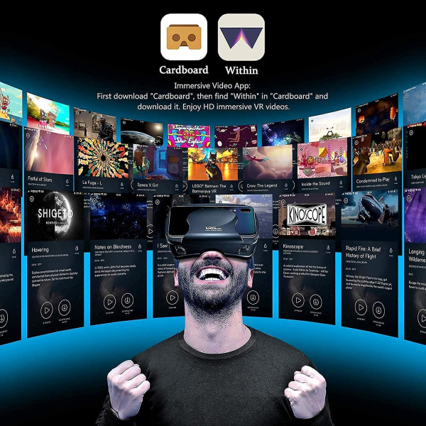 Vr Headset Virtual Reality-briller, der er kompatible med telefon/android