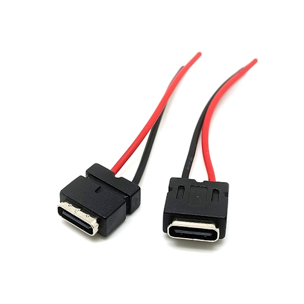 USB Type C vanntett kontakt hunnsoppel Hurtiglading 5 pcs