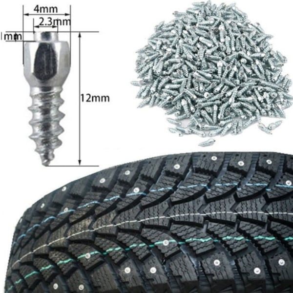 1 set Car Tire Studs Anti-Slip Screw Nails Auto Motorcycle Bik C: 100PCS