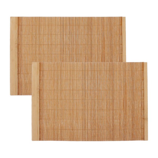 Kpl Bamboo Wood Fashion Coasters Liukumattomat pöytämatot Vedenpitävät paikkamatot (30X20CM, Wood Lubricant)
