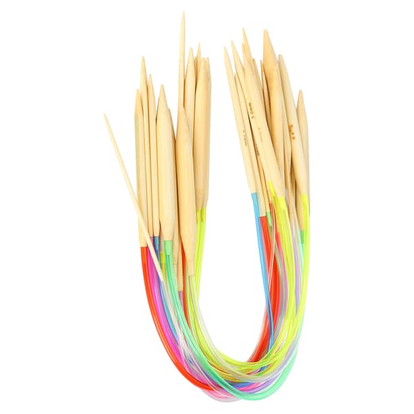 18 st Bambu Rundstickor Dubbelspetsiga 40cm Tillbehörspaket
