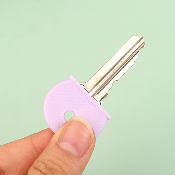 10 st blandade färger PVC-nycklar Caps Topper Elastiskt case för DIY Key
