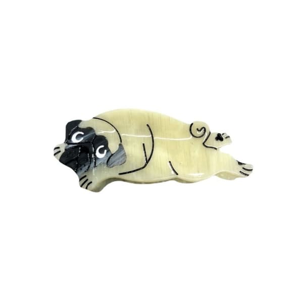 (AZC) Hårklyper i acetat, haiklype MOPS MOPS Pug Pug