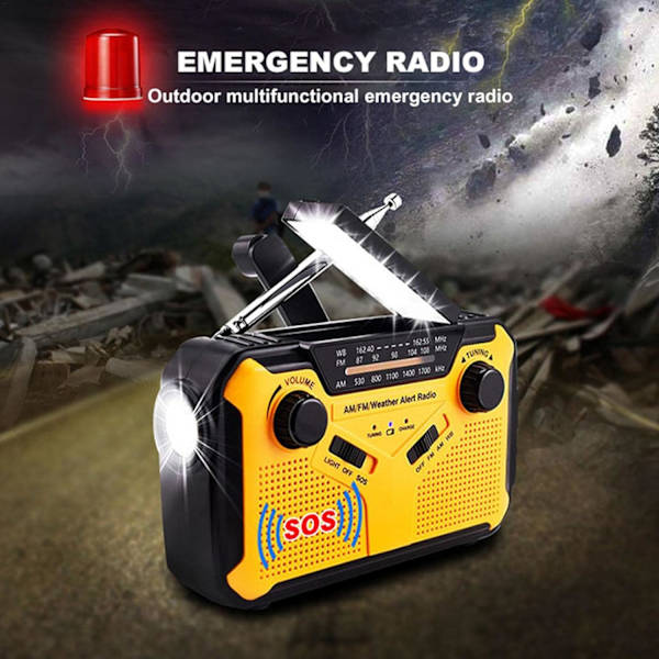 Hätäilmaradio, aurinko- ja käsikäyttöinen hätäradio ulkoilmaelämään, kiipeilyyn ja vaellukseen