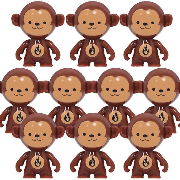 10 stk Tumbler Monkey Doll Gaver Morsomme Gadgets Desktop Ornaments Fingre Små Leker Bursdagsgaver Stress Rekvisitter