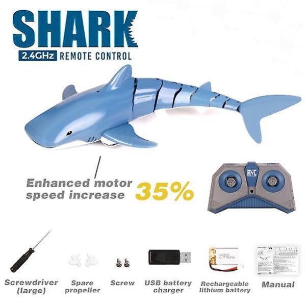 Shark Wireless Simulering 2,4 g fjernkontroll Fleksibel Shark Toy Undervanns Toy