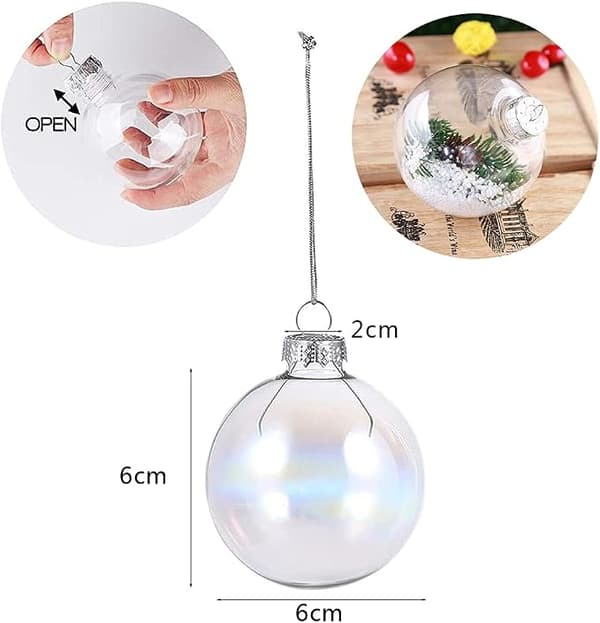 Clear Fillable Plastic Ball, Clear Fillable Ball, Transparent Chr