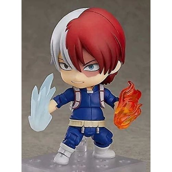 Aoemone My Hero Academia Todoroki Shoto Q Version Nendoroid Action Figures Leksak med tillbehör Modell Födelsedagspresent Staty Samla（Som visas）