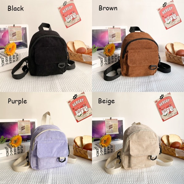 Fashion Women Mini Backpack Solid Color