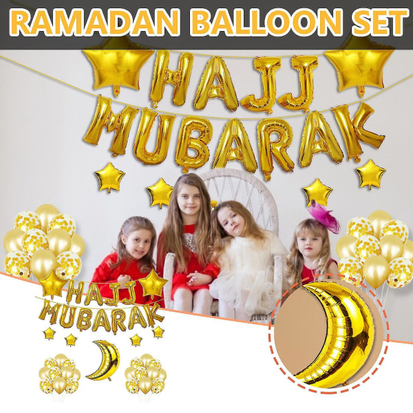 Eid Mubarak Ramadan Kareem Folieballonger Islamic Festival Party Suppliesballuk