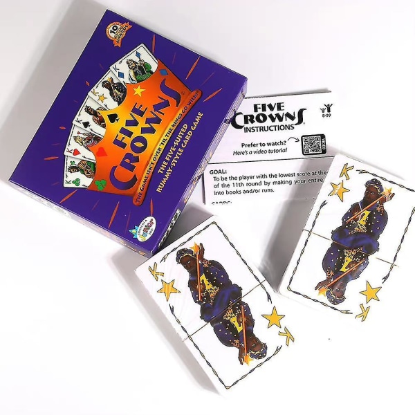 Viiden kruunun korttipeli Klassinen perheen hauska juhlapeli Rummy-tyylinen lautapeli