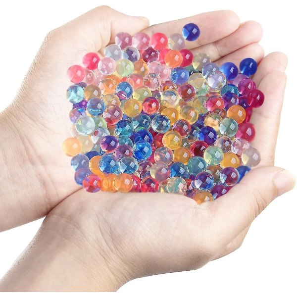 Water Beads Pack Rainbow Mix 50,000 Beads Growing Balls, Jelly Water Gel Beads for Kids Sensory Toys, Vases, Plant, Wedding and Home Decor