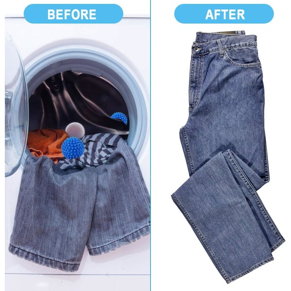 6-pak tørretumbler vasketøj bolde, tørretumbler genanvendelige vaske bolde, tørretumbler vaske bolde til vaskemaskine