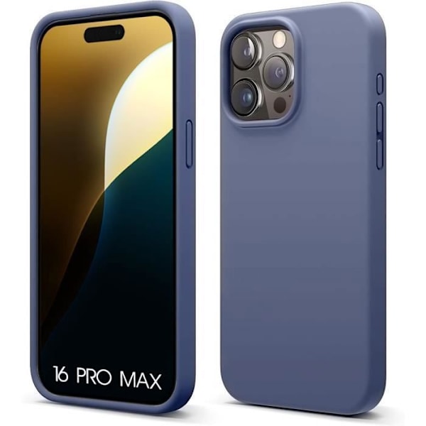 Fodral för iPhone 16 Pro Max, Tunnt Lättviktigt Effektivt Stötskyddande Silikon Midnight Blue